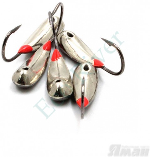 Мормышка паяная Яман Уралка, вес 1,9 г, кр.№4, нейзильбер (уп.5шт.)