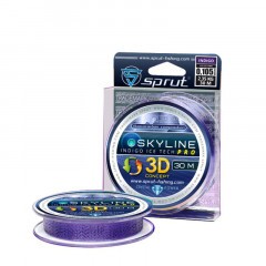 Леска Sprut Skyline 3D Fluorocarbon Composition IceTech PRO indigo 0.105 30м