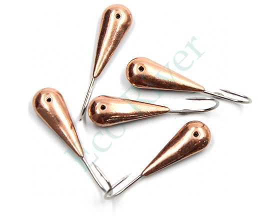 Мормышка паяная Яман Капля Long, вес 0,65 г, медь (уп. 5 шт.)