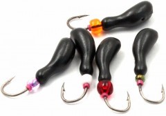 Мормышка литая Яман Мотылек, вес 0,7 гр., кр. Kumho №58, цв. черный (уп. 5 шт.)