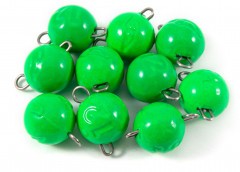 Груз Чебурашка окрашенный разборный Яман (10 шт.) - 12 гр., зелёный/450/