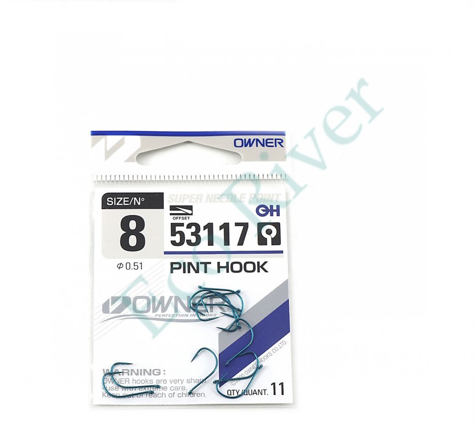 Крючок Owner Pint Hook blue №8 11шт