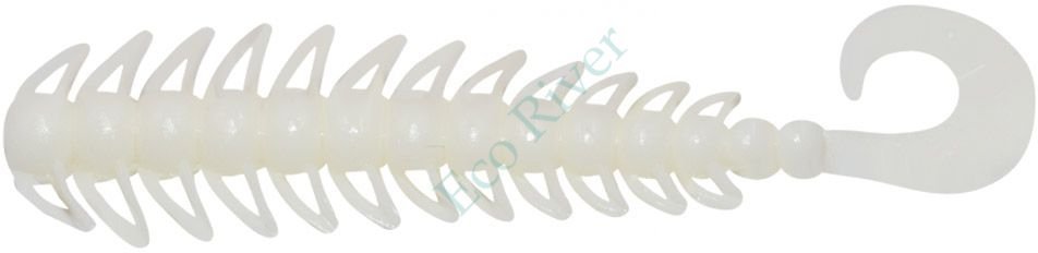 Твистер Yaman PRO Ruff, р.4 inch, цвет #01 - White (уп. 5 шт.)