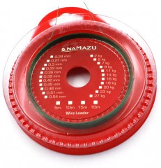 Поводковый материал «Namazu» 1х7, d-0,36 мм, L-10 м, цв. зеленый /20/