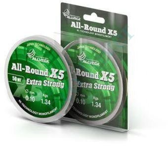 Леска Allvega All-round X5 0.16 100м