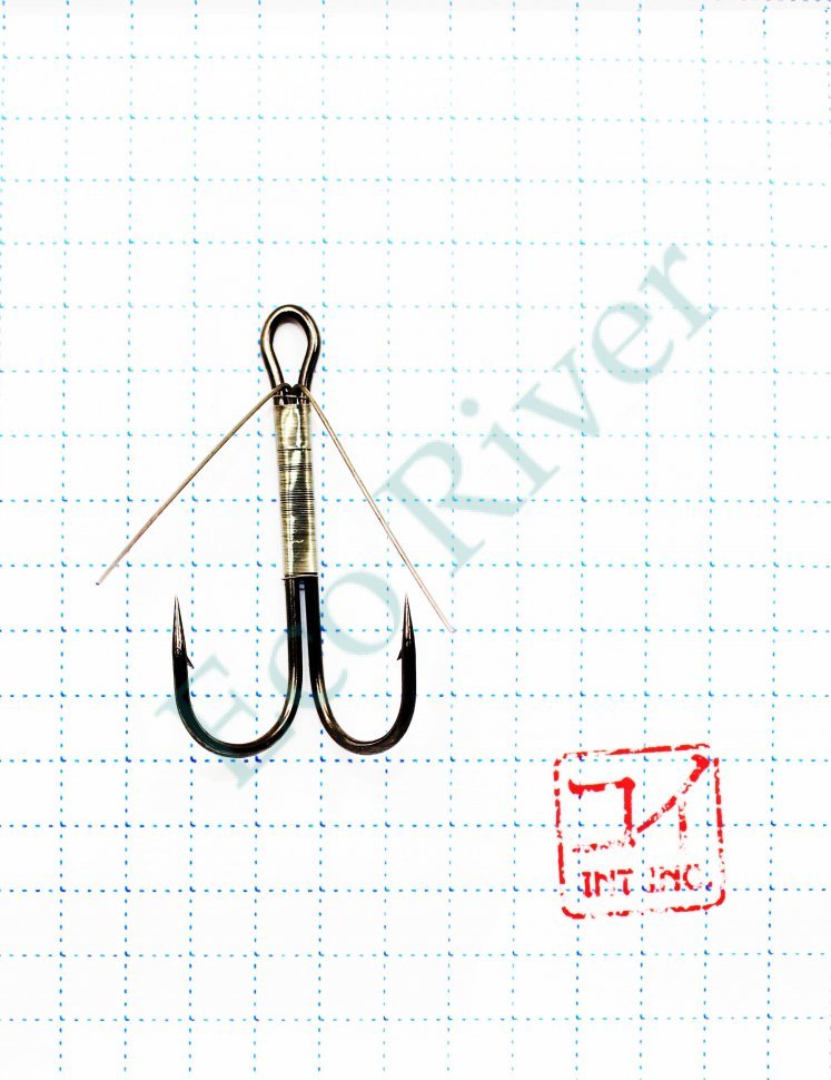 Крючок KOI WEEDLESS DOUBLE HOOK, размер 6 (INT), цвет BN, двойник незацепляйка (5 шт.)/20/